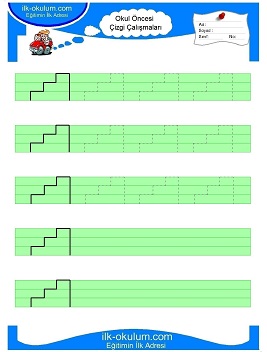 Çocuklar İçin Çizgi Çalışma Sayfaları 